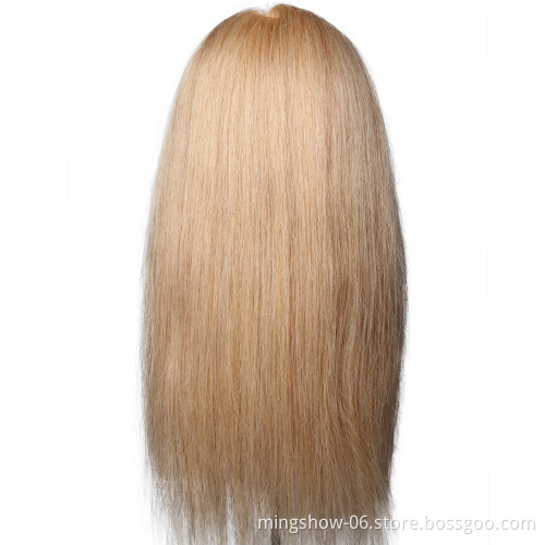 Blonde long hair mannequin head 100 human hair
